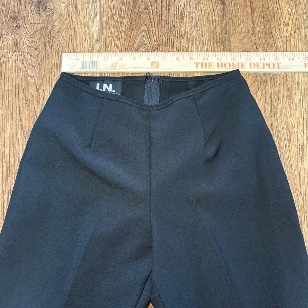 VTG I.N. San Francisco Black High Waisted Dress Pants Trousers Size 7 USA Career